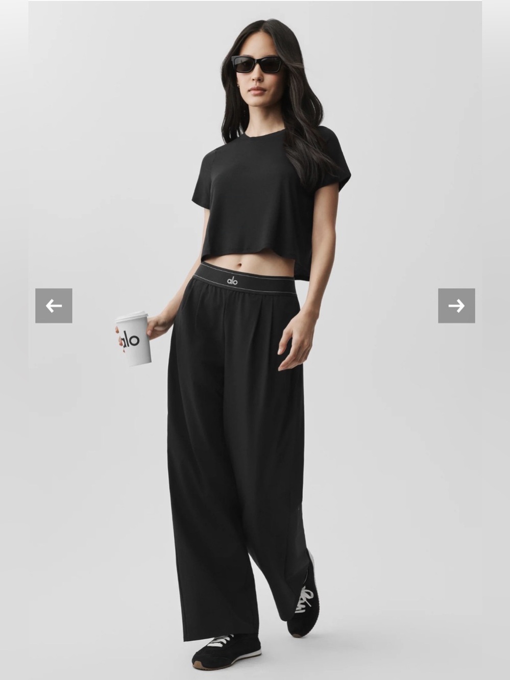 ALO Yoga Black Suit Up Trouser Pants